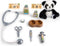 Smoby - Veterinaire koffer - 1 panda knuffel en vele accessoires - 2 in 1 product: Transportkooi - Franse productie