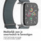 imoshion Nylon⁺ bandje - Geschikt voor Apple Watch 1, 2, 3, 4, 5, 6, 7, 8, 9, 10 (42 mm), SE - 38/40/41 mm - Groen - One Size