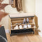 SoBuy FSR201-N - Schoenenbank - Inklapbaar design - Zwart en licht hout 60x24x50 cm