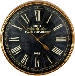 Industriële Paris Klok - Zwart