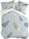 Dekbedovertrek Foliage Mint | Blanc
