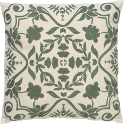 Dutch Decor MENA - Sierkussen katoen - 45x45 cm - Jadeite - groen - Inclusief binnenkussen