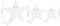 vidaXL - Kerstdecoratiesterren - 3 - st - LED - buiten - binnen - mesh - wit