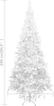 vidaXL - Kunstkerstboom - met - verlichting - en - kerstballen - L - 240 - cm - wit