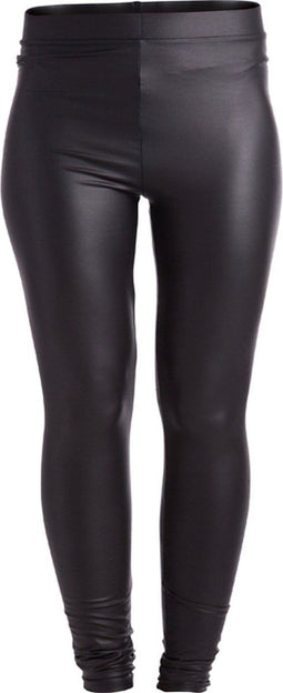 PIECES CURVE SHINY LEGGINGS NOOS QX - Maat 46-48 - Glanzende coating - Zwart