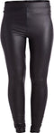 PIECES CURVE SHINY LEGGINGS NOOS QX - Maat 46-48 - Glanzende coating - Zwart