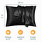 Soft & Silky - Kussenslopen - Imitatiezijde - Zwart - 50x66 cm (set van 2)
