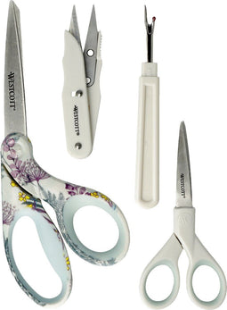 Westcott naaiset - 4 delig - stoffenschaar, silhouetschaar, draadschaar, tornmesje - AC-17844