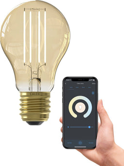 Calex Slimme Lamp - Wifi LED Filament - Dimbaar - Warm Wit licht - Goud (2 stuks)