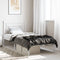 vidaXL - Bedframe - met - hoofdbord - metaal - wit - 100x190 - cm