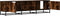 vidaXL - Tv-meubel - 160x35x41 - cm - bewerkt - hout - metaal - gerookt - eikenkleur