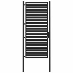 vidaXL - Tuinhek - afsluitbaar - 100x200 - cm - aluminium - zwart