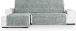 Hoes voor chaise longue met korte armleuning links Eysa TURIN Parelgrijs 100 x 110 x 300 cm