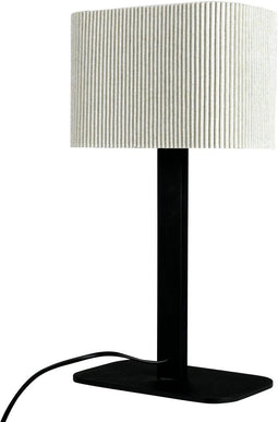 Dyberg Larsen Calix - Tafellamp - Ovale stoffen kap - Nature/Black
