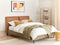 LIMANTON - Bed - Goudbruin - 160 x 200 cm - Kunstleer