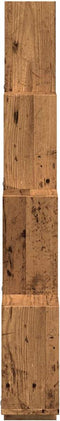 vidaXL - Wandschap - kubus - 90x15x119,5 - cm - bewerkt - hout - oud - houtkleurig