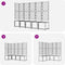 vidaXL - Tuinplanter - met - Trellis - 5 - stuks - Zwart - 120x120x143 - cm