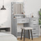 vidaXL - Kaptafel - met - LED - Verlichting - Grijs - Sonoma - 50x41x135 - cm