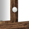 vidaXL - Kaptafel - met - LED-lampjes - Oud - Hout - 102x33x135 - cm