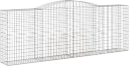 vidaXL - Schanskorf - gewelfd - 400x50x140/160 - cm - gegalvaniseerd - ijzer