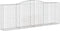 vidaXL - Schanskorf - gewelfd - 400x50x140/160 - cm - gegalvaniseerd - ijzer