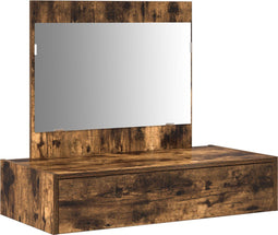 vidaXL - Wandhangende - Kaptafel - Gerookt - Eiken - 83x40x70 - cm