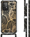 iMoshion Hoesje Geschikt voor Samsung Galaxy A52 (4G) / A52s / A52 (5G) Hoesje Met Koord - iMoshion Design Hoesje met Koord - Goud / Zwart / Golden Leaves