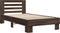 vidaXL - Bedframe - bewerkt - hout - en - metaal - bruin - eikenkleurig - 90x190 - cm