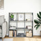 vidaXL - Kamerscherm - / - boekenkast - 102x29x103,5 - cm - hout - betongrijs