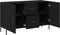 vidaXL - Dressoir - Zwart - Eiken - 100x36x60 - cm - Geengineerd - Hout