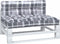 vidaXL - Palletkussens - 2 - st - ruitpatroon - stof - grijs