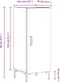 vidaXL - Dressoir - 34,5x34x90 - cm - bewerkt - hout - wit