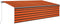 vidaXL - Luifel - automatisch - uittrekbaar - rolgordijn - 5x3 - m - oranje - en - bruin