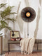 GOOD&MOJO Wandlamp Kalimantan - Bamboe/Zwart - Ø60cm - Binnen Modern
