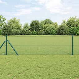vidaXL - Gelaste - Draad - Tuinhek - Groen - 0,4x100 - m - Staal
