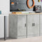 vidaXL - Garagekast - 40x51x85 - cm - massief - grenenhout - betongrijs