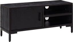 vidaXL - Tv-meubel - 90x30x40 - cm - massief - grenenhout - zwart