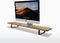 Oakywood Desk Shelf - Massief Eiken / Zwart - Echt Hout Dual Monitor Standaard Beeldschermverhoger Clean Desk Ergonomisch Stijlvol
