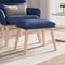 vidaXL - Voetenbank - 45x29,5x35 - cm - stof - blauw