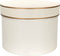 Geschenkdoos | Wave | karton | 20cm | Ø25cm | wit/goud | 1 stuks