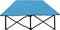 vidaXL - Ligbed - 2-persoons - inklapbaar - staal - blauw