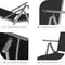 tectake® aluminium ligstoel - opklapbare tuinligstoel met 7-voudig verstelbare rugleuning - weerbestendig - donkergrijs