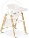 Deryan Luxe Kinderstoel - Meegroei kinderstoel - Inklapbaar - Wit/Houtlook