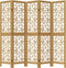vidaXL - Kamerscherm - met - 5 - panelen - massief - paulowniahout - bruin
