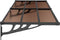 vidaXL - Deurluifel - 239x90 cm - polycarbonaat - zwart
