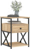 vidaXL - Nachtkastjes - 2 - st - 40x42x55 - cm - bewerkt - hout - sonoma - eikenkleurig