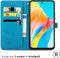 iMoshion Hoesje Geschikt voor Oppo A98 Hoesje Met Pasjeshouder - iMoshion Mandala Bookcase - Turquoise