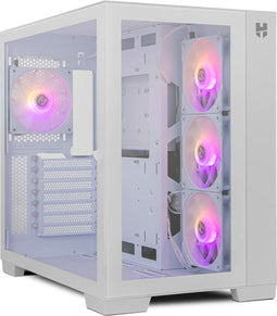 Nox NXHUMMERASTRAWH - ATX Semi-toren doos - Ventilator x 4 - Wit