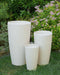 ABDERA - Bloempot set van 2 - Beige - Groot - Stenenmix