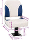 vidaXL - 2-delige - Bootstoelenset - inklapbaar - 41x36x48 - cm - blauw - en - wit
